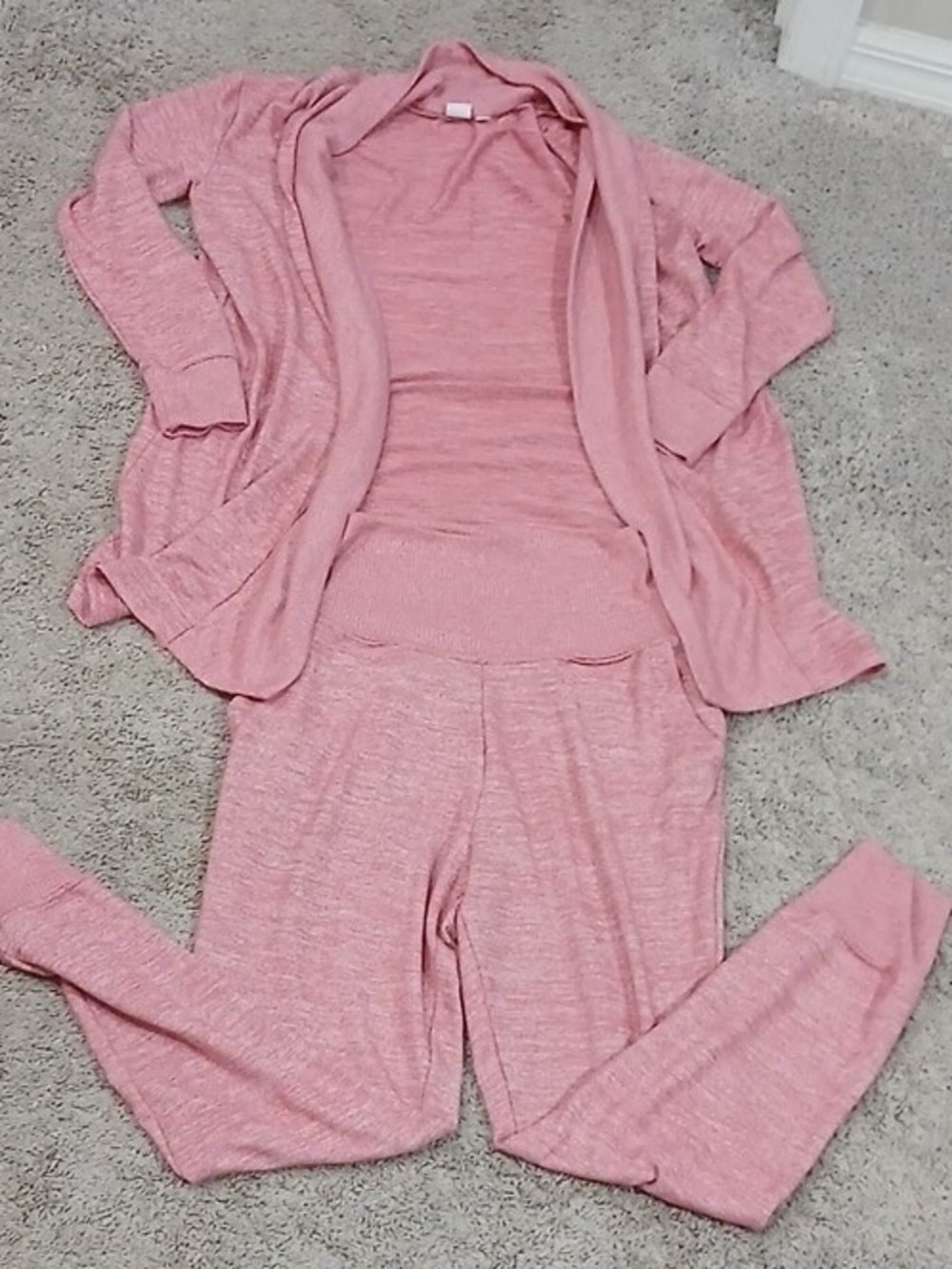 GAP Women's Dusty Pink Knit Lounge Set - Hoodie & Pants